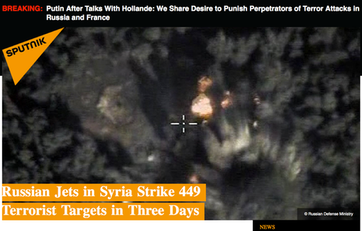 Pic 1. 20151126 Russian Jets in Syria Strike 449 Terrorist Targets in Three Days