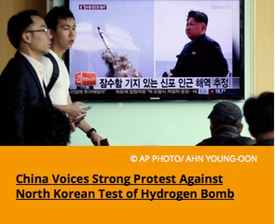 Pic 2. China Voices Strong Protest Against North Korean Test of Hydrogen Bomb