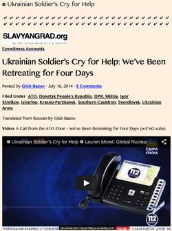 TITLE PLATE- Ukrainian Soldier’s Cry for Help